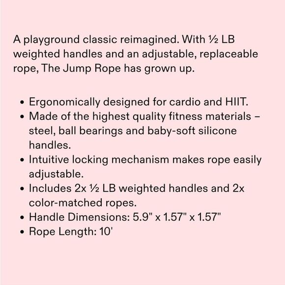 Bala The Jump Rope 1/2lb- Blush - Picture 4 of 8